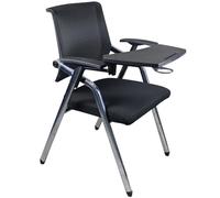 Chaise de formation au bureau, bureau et chaise pliable avec tableau d'écriture du bras de tablette et support de gobelet Metal Cadre Radre Radre, école de conférence Église pliante Chaise de