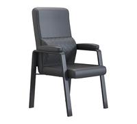 Chaise de fraîche de bureau de base de traîneau ergonomique avec armes confortables Support lombaire adapté à la salle de réunion à domicile chambre d'attente réception de couleur noire Octopus