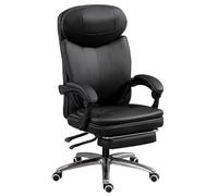 Chaise de Gamer Ergonomique Massant avec Repose-Pieds Inclinable Rembourré en Similicuir, Fauteuil de Jeu, Adaptée Aux Courbes du Corps Humain, Grand Angle D'inclinaison (Noir)(Black)