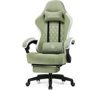 GTPLAYER Chaise de Bureau et de Gaming avec Coussin à Ressorts ensachés, accoudoirs et Repose-Pieds articulés, Chaise d'ordinateur Ergonomique à Dossier Haut avec Support Lombaire, Supporte 150 kg