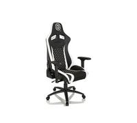 Chaise de Gaming / Chaise de bureau GAMEBREAKER SX 04 Tissu / Similicuir noir / blanc