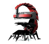 Chaise de gaming réglable pivotante ergonomique avec support LED pour 5 écrans Design E-Sports confort intégré Style capsule spatiale
