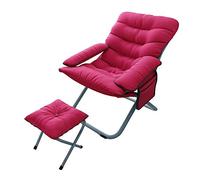 Chaise de gravité zéro, fauteuil inclinable réglable, fauteuil inclinable pliant, chaise de loi de loisirs de la maison Paute de chaise extérieure portable avec coton et sac de rangement et pouf, pour