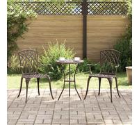 Chaises De Jardin Vidaxl 2 Pcs Aluminium Coulé Noir