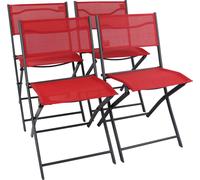 chaise de jardin 4 pièces Chaise de balcon Chaise pliante Sumila