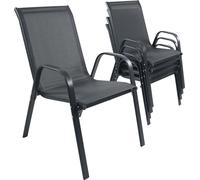 chaise de jardin 4 pièces empilable Textilene Sonlas