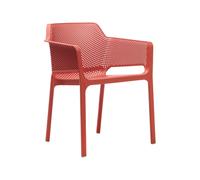 NARDI set de 4 chaises avec accoudoirs pour extérieur NET (Corail - Polypropylène PRV)