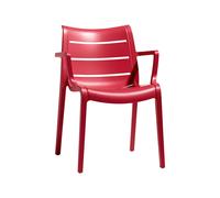 Chaise de Jardin 4 Pieds Avec Accoudoirs Scab Sunset 2329 42 Rouge géranium