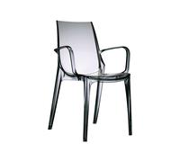 Chaise de Jardin 4 Pieds Avec Accoudoirs Scab Vanity 2654 183 Transparent fumé