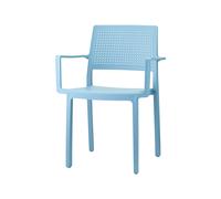 Chaise de Jardin 4 Pieds Empilable Avec Accoudoirs Scab Emi 2342 62 Bleu clair