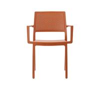 Chaise de Jardin 4 Pieds Empilable Avec Accoudoirs Scab Emi 2342 73 Terre cuite