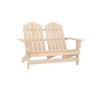 vidaXL Chaise de jardin Adirondack 2 places bois de sapin massif Gris G