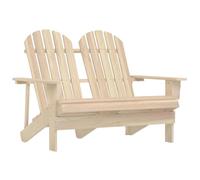 vidaXL Chaise de jardin Adirondack 2 places bois de sapin massif Gris G