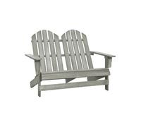 Chaise de jardin Adirondack 2 places bois de sapin massif gris