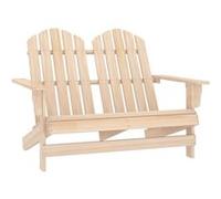 vidaXL Chaise de jardin Adirondack 2 places bois de sapin massif Gris G