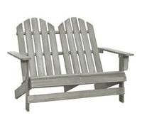 Chaise de jardin Adirondack 2 places bois de sapin massif gris Gris G
