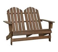 vidaXL Chaise de jardin Adirondack 2 places bois sapin massif marron