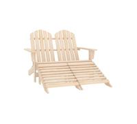 Vidaxl Chaise De Jardin Adirondack 2 Places Et Repose-Pied Sapin