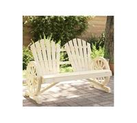 vidaXL Chaise de jardin AdiRondack 2 places – Fauteuil dossier et accoudoirs, bois (365095)