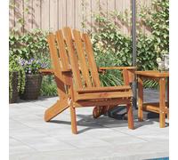 2x Chaises Adirondack de Jardin Fauteuils Pliables de Patio Sièges de Terrasse Chaises de Patio Extérieur Bois Massif d'Acacia