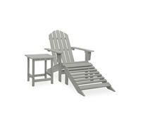 Sapin Chaise de Jardin Adirondack avec Repose-pied et Table Jardin vidaXL