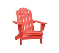 Chaise de jardin Adirondack Bois de sapin massif Rouge