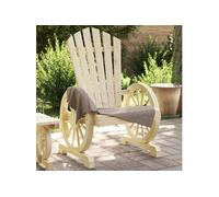 Chaise de Jardin AdiRondack, Fauteuil avec Dossier, Siège avec Accoudoirs, Meuble de Terrasse Patio Extérieur, Bois 365089