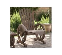 vidaXL Chaise de jardin AdiRondack – Fauteuil avec dossier et accoudoirs – Bois de sapin massif