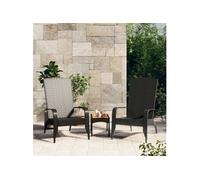 vidaXL Chaise de jardin Adirondack Noir Résine tressée 319694