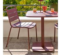 Chaise de jardin ALEGORIA Acajou Acier traité époxy, Traitement anti-rouille renforcé Hespéride