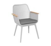 Océo By Proloisirs - Fauteuil de jardin en aluminium monobloc Maestro blanc et graphite G