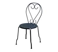 CHAISE DE JARDIN ANTHRACITE 41X48 H 90 EN MÉTAL MOD. NEW OLD