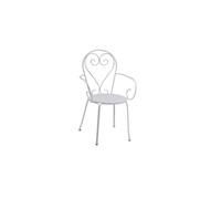 CHAISE DE JARDIN AVEC ACCOUDOIRS BLANC 49X48 H 90 EN MÉTAL MOD. NEW OLD