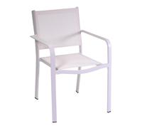 CHAISE DE JARDIN AVEC ACCOUDOIRS BLANC 55X61 H 84 EN ALUMINIUM MOD. EL PASO