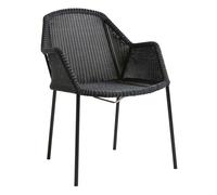 Chaise de jardin avec accoudoirs Breeze powder-coated steel base