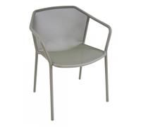 Emu Chaise de jardin avec accoudoirs Darwin gris/vert PxHxP 60x77x55cm