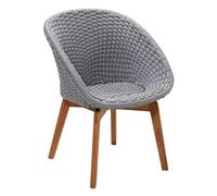 Chaise de jardin avec accoudoirs Peacock teak base
