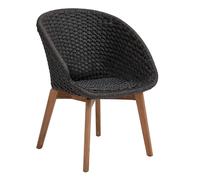 Chaise de jardin avec accoudoirs Peacock teak base