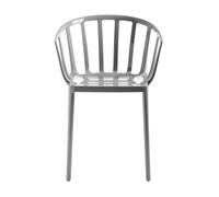 Chaise de jardin avec accoudoirs Venice brillant WxHxD 51x75x51cm