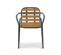 Normann Copenhagen Vig Chaise D'extérieur avec Accoudoirs Vert Vert/Robinia