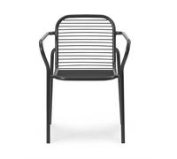 Normann Copenhagen Chaise de jardin avec accoudoirs Vig noir LxHxP 61x57x83cm