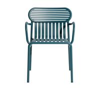 Petite Friture WEEK-END Chaise de Salle à Manger avec Accoudoirs Bleu Océan