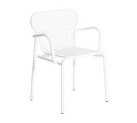 Petite Friture Chaise de jardin avec accoudoirs Week-End Bridge blanc PxPxH 50x57x77cm