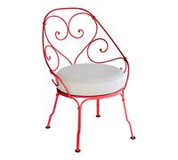 Chaise de jardin avec coussin 1900 Cabriolet cushion fabric Sunbrella® grey white