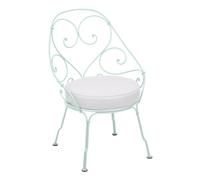Chaise de jardin avec coussin 1900 Cabriolet cushion fabric Sunbrella® grey white