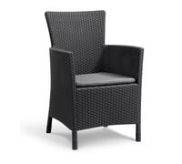 Chaise de Jardin Avec Coussin Siège Dining Iowa Salle à Manger Fauteuil