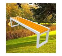 Chaise de Jardin, Banc de Jardin extérieur Durable, Banc de Repos, mobilier de Patio en Bois, 3 cm d'épaisseur, Charge admissible de 400 kg, Options 100/120/150 cm, Chaise de Porche Plate él