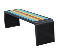 Chaise de Jardin, Banc de Jardin extérieur en métal, Banc de terrasse en Fonte sans Dossier, mobilier d'extérieur Durable pour pelouse, Parc et Cour - Plusieurs Couleurs Disponibles