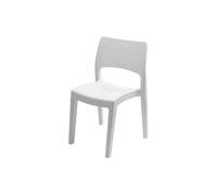 Chaise blanche de jardin Intérieur/extérieur 50x51xH82cm PROGARDEN
