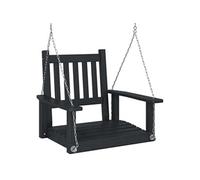 - Chaise de jardin - Bois massif - Noir - H. 63 cm
